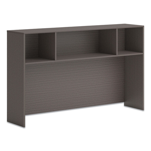 HON® Mod Desk Hutch, 3 Compartments, 66w x 14d x 39.75h, Slate Teak (HONLDH66LS1)