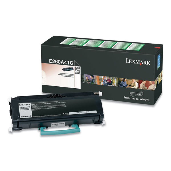 Lexmark™ E260A41G Return Program Toner, 3,500 Page-Yield, Black (LEXE260A41G)