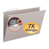 Smead™ TUFF Hanging Folders with Easy Slide Tab, Legal Size, 1/3-Cut Tabs, Steel Gray, 18/Box (SMD64093)
