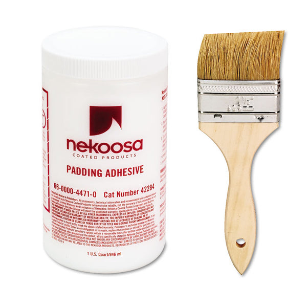 Nekoosa Fan-Out Padding Adhesive, 32 oz, Dries Clear (NEK42284)