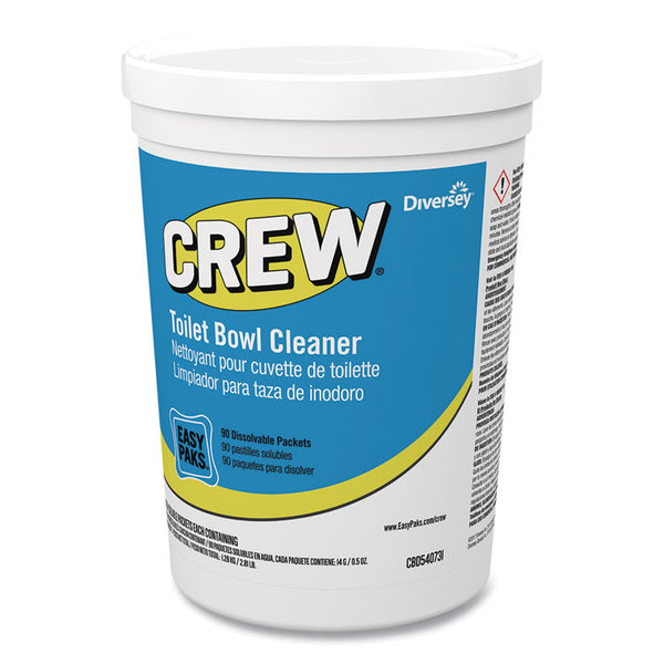 Diversey™ Crew Easy Paks Toilet Bowl Cleaner, Fresh Floral Scent, 0.5 oz Packet, 90 Packets/Tub (DVOCBD540731EA)