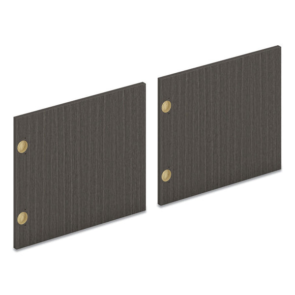 HON® Pair of Mod Laminate Doors for 72"W Mod Desk Hutch, 17.87 x 14.83, Slate Teak (HONLDR72LMLS1)