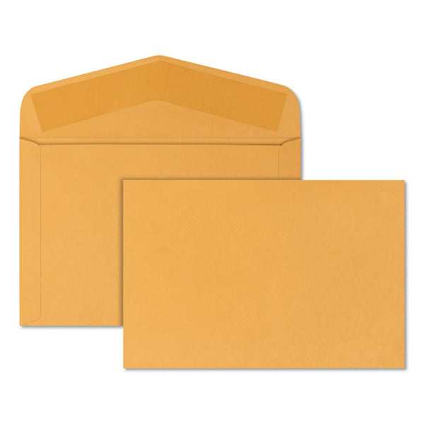 Quality Park™ Open-Side Booklet Envelope, #15, Hub Flap, Gummed Closure, 10 x 15, Brown Kraft, 100/Box (QUA54301) Box of 100