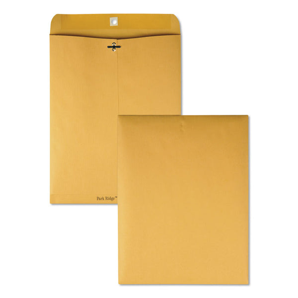Quality Park™ Park Ridge Kraft Clasp Envelope, #97, Square Flap, Clasp/Gummed Closure, 10 x 13, Brown Kraft, 100/Box (QUA43097) Box of 100