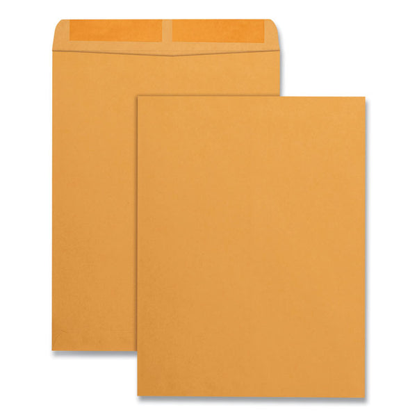 Quality Park™ Catalog Envelope, 28 lb Bond Weight Kraft, #13 1/2, Square Flap, Gummed Closure, 10 x 13, Brown Kraft, 100/Box (QUA41667) Box of 100