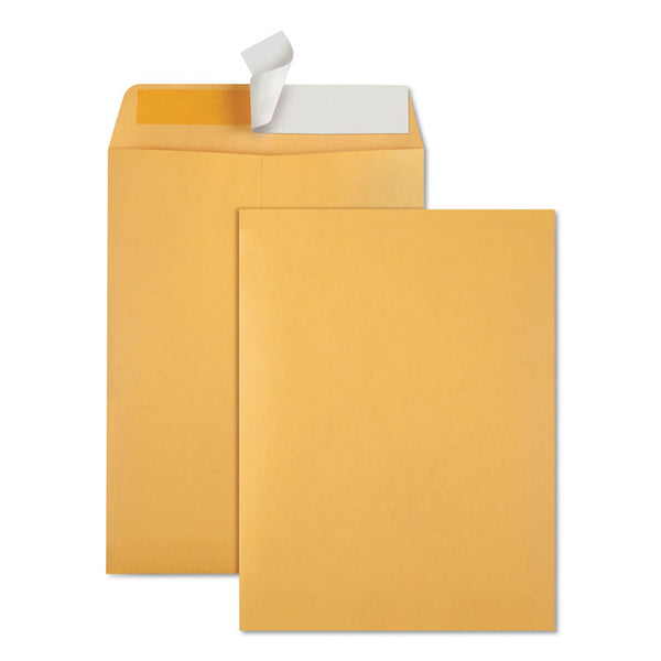 Quality Park™ Redi-Strip Catalog Envelope, #10 1/2, Cheese Blade Flap, Redi-Strip Adhesive Closure, 9 x 12, Brown Kraft, 100/Box (QUA44562) Box of 100