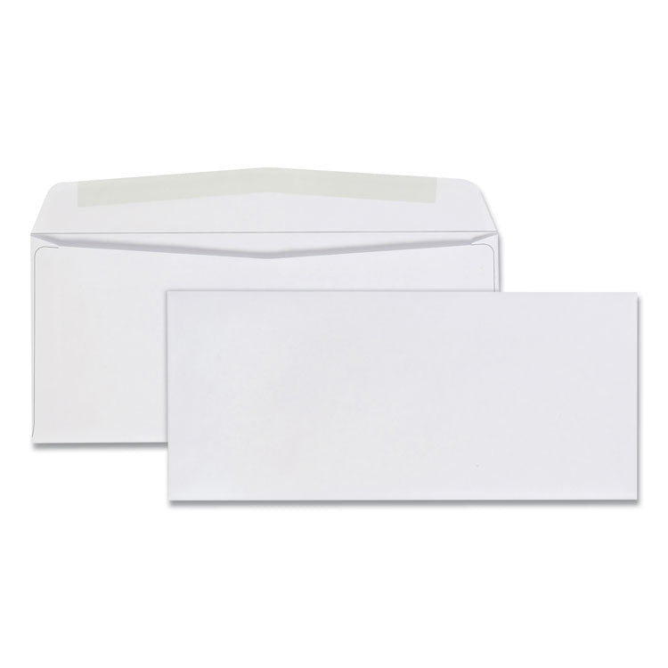 Quality Park™ Business Envelope, #9, Commercial Flap, Diagonal Seam, Gummed Closure, 24 lb Bond Weight Paper, 3.88 x 8.88, White, 500/Box (QUA90090) Box of 500