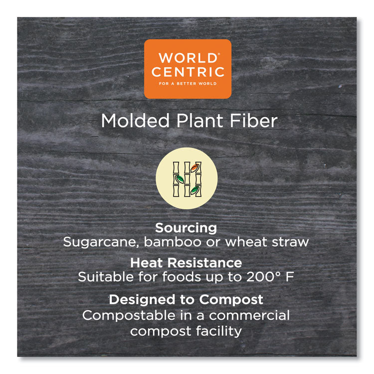 World Centric® Fiber Lids for Fiber Containers, 7.8 x 10.1 x 0.5, Natural, Paper, 400/Carton (WORTRLSC10LF) Case of 400