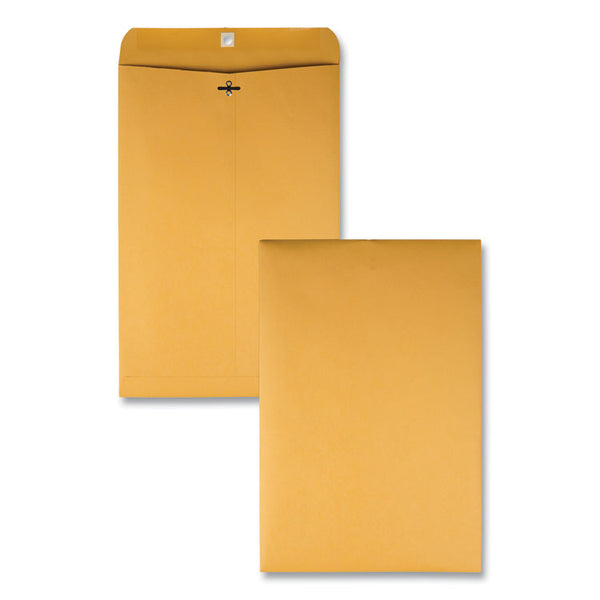 Quality Park™ Clasp Envelope, 32 lb Bond Weight Kraft, #15, Square Flap, Clasp/Gummed Closure, 10 x 15, Brown Kraft, 100/Box (QUA37798) Box of 100