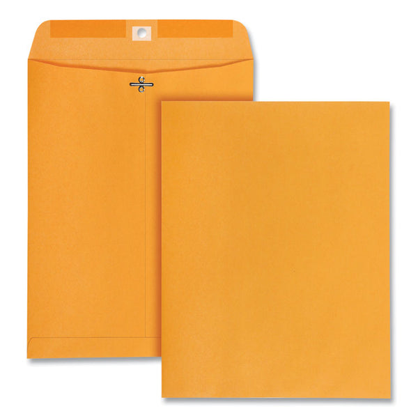 Quality Park™ Clasp Envelope, 32 lb Bond Weight Kraft, #97, Square Flap, Clasp/Gummed Closure, 10 x 13, Brown Kraft, 100/Box (QUA37797) Box of 100