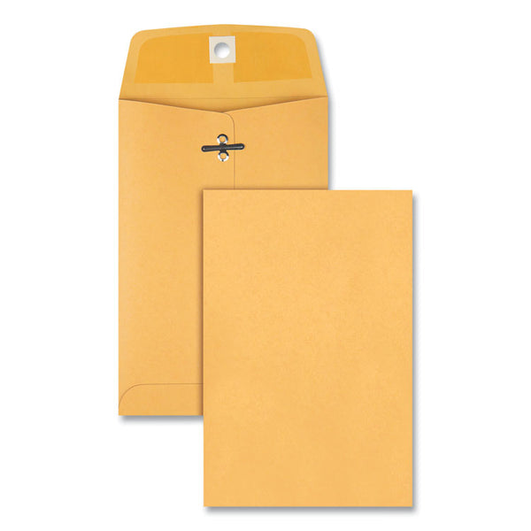 Quality Park™ Clasp Envelope, 28 lb Bond Weight Kraft, #35, Square Flap, Clasp/Gummed Closure, 5 x 7.5, Brown Kraft, 100/Box (QUA37835) Box of 100