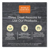 World Centric® PLA Lids for Fiber Burrito Bowls, 8" Diameter, Clear, Plastic, 400/Carton (WORBOLCSUBBS) Case of 400