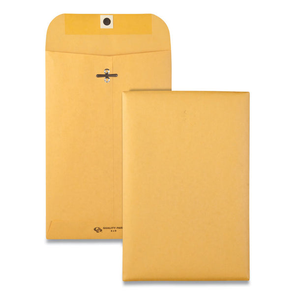 Quality Park™ Clasp Envelope, 28 lb Bond Weight Kraft, #55, Square Flap, Clasp/Gummed Closure, 6 x 9, Brown Kraft, 500/Carton (QUA37555) Case of 500
