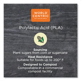 World Centric® PLA Lids for Fiber Burrito Bowls, 9.7" Diameter, Clear, Plastic, 300/Carton (WORBOLCSUBB) Case of 300