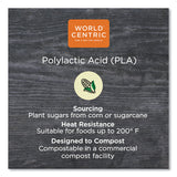 World Centric® PLA Lids for Fiber Cups, 3.1" Diameter x 0.4"h, Clear, Plastic, 1,000/Carton (WORCPLCS9F) Case of 1000