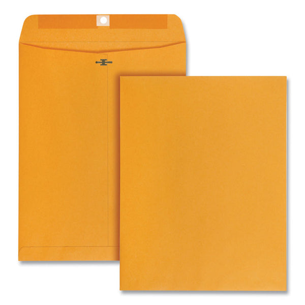 Quality Park™ Clasp Envelope, 28 lb Bond Weight Kraft, #97, Square Flap, Clasp/Gummed Closure, 10 x 13, Brown Kraft, 100/Box (QUA37897) Box of 100