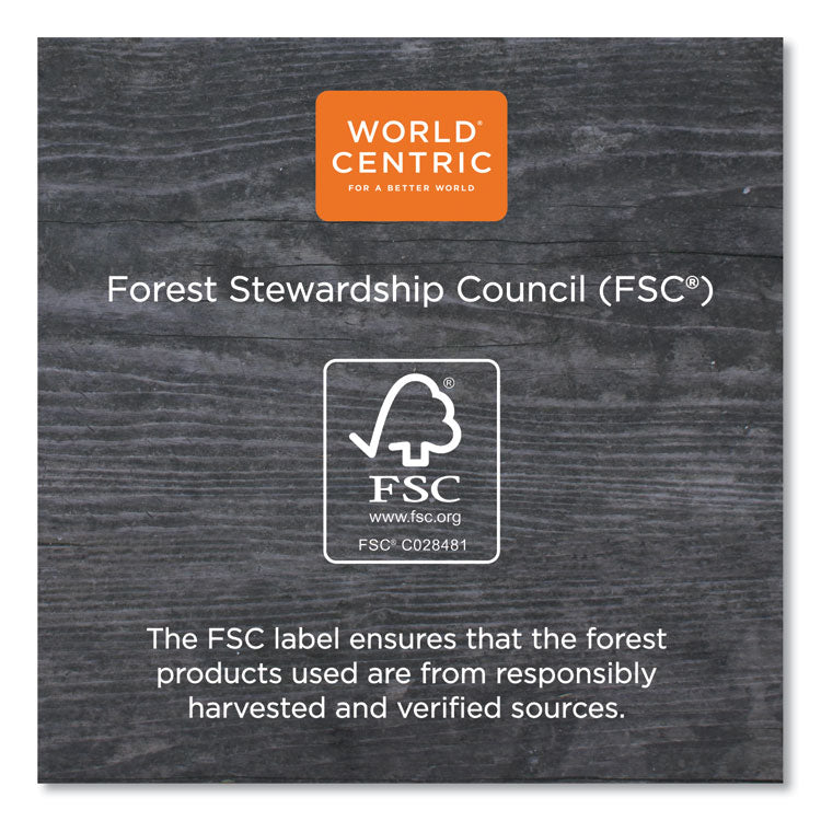 World Centric® Fiber Container Sleeves, World Centric Leaf Design, 7.5" x 10" x 3.25", Natural, Paper, 800/Carton (WORSLPATR60) Case of 800