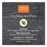 World Centric® PLA Lids for Fiber Bowls, 7.5" Diameter x 1"h, Clear, Plastic, 300/Carton (WORBOLCS24) Case of 300