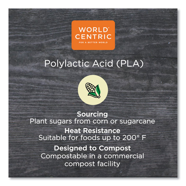 World Centric® PLA Lids for Fiber Bowls, 7.5" Diameter x 1"h, Clear, Plastic, 300/Carton (WORBOLCS24) Case of 300
