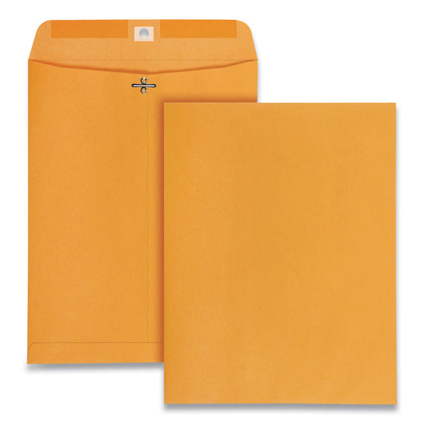 Quality Park™ Clasp Envelope, 28 lb Bond Weight Kraft, #97, Square Flap, Clasp/Gummed Closure, 10 x 13, Brown Kraft, 250/Carton (QUA37597) Case of 250