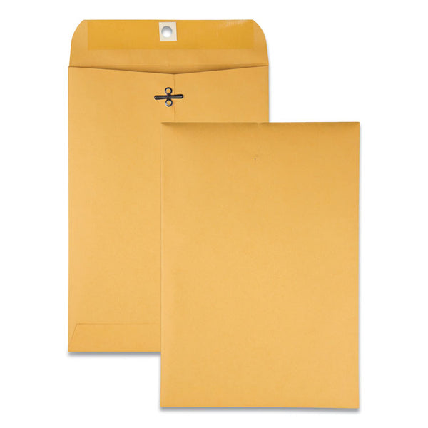 Quality Park™ Clasp Envelope, 28 lb Bond Weight Kraft, #68, Square Flap, Clasp/Gummed Closure, 7 x 10, Brown Kraft, 100/Box (QUA37868) Box of 100