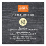 World Centric® Fiber Trays, PLA Lined, PFAS Free, 1-Compartment, 9.1 x 7.1 x 0.7, Natural, Paper, 500/Carton (WORTRSC4SLLF) Case of 500
