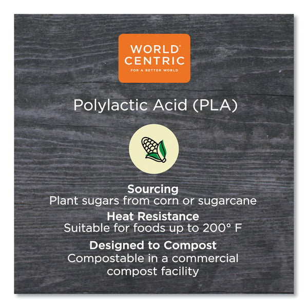 World Centric® PLA Lids for Fiber Containers, 8.8 x 6.9 x 0.8, Clear, Plastic, 400/Carton (WORCTLCS3) Case of 400
