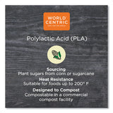 World Centric® PLA Lids for Fiber Burrito Bowls, 8" Diameter, Clear, Plastic, 400/Carton (WORBOLCSUBBS) Case of 400