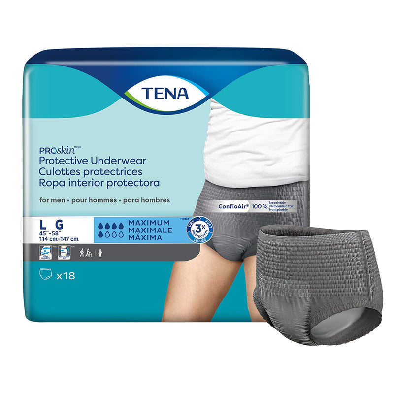 TENA® ProSkin™ Male Adult Absorbent Underwear Pull On with Tear Away Seams Large Disposable Moderate Absorbency (1135411_BG) 18/BG