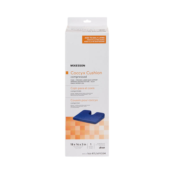 McKesson Coccyx Relief Seat Cushion 18 W X 14 L X 3 D Inch Foam (1103362_CS) 4/CS