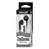 Maxell® Jelleez Earbuds, 4 ft Cord, Black (MAX191569) Each