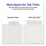 Avery® Insertable Big Tab Plastic Dividers, 5-Tab, 11 x 8.5, Clear, 1 Set (AVE11835)