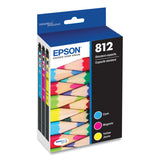 Epson® T812520-S (T812) DURABrite Ultra Ink, 300 Page-Yield, Cyan/Magenta/Yellow (EPST812520S) Pack of 3