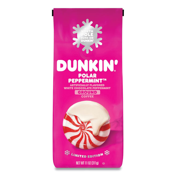 Dunkin Donuts® Original Blend Coffee, Dunkin Original/Polar Peppermint, 12 oz/11 oz Bag, 2/Pack, Ships in 1-3 Business Days (GRR30700308)