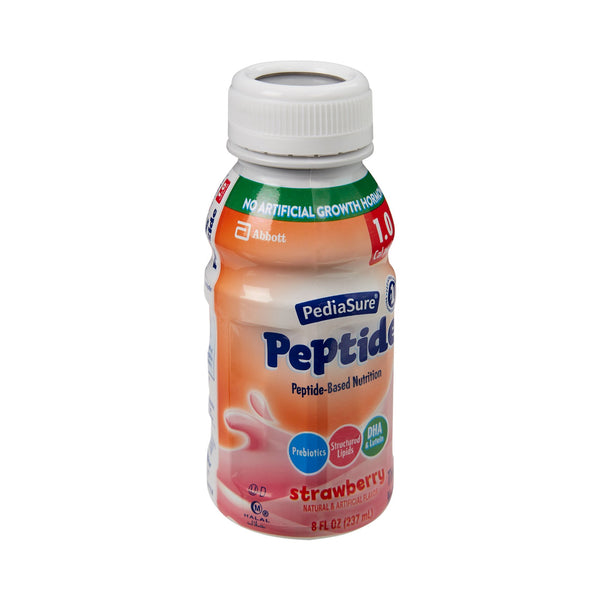 PediaSure® Peptide 1.0 Cal Pediatric Oral Supplement Strawberry Flavor 8 oz. Bottle Liquid Peptide Malabsorption / Maldigestion (1143668_CS) 24/CS
