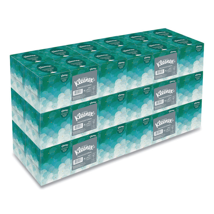 Kleenex® Boutique White Facial Tissue for Business, Pop-Up Box, 2-Ply, 95 Sheets/Box, 6 Boxes/Pack, 6 Packs/Carton (KCC21271CT)