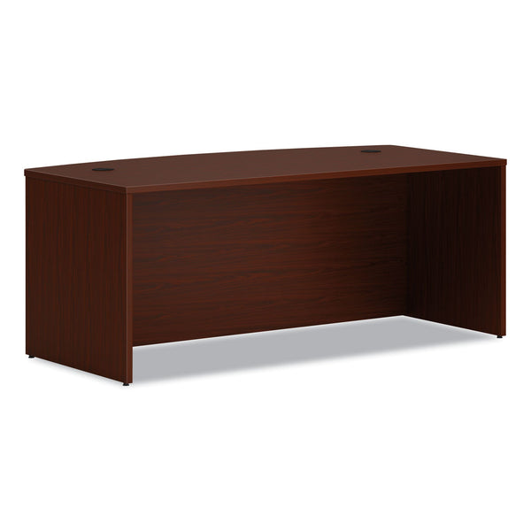 HON® Mod Bow Front Desk, 72" x 36" x 29", Traditional Mahogany (HONLDS7236BLT1)