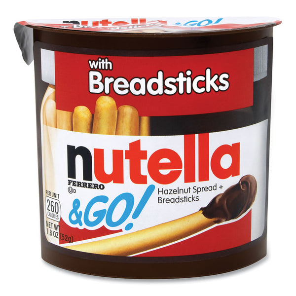 Nutella® Hazelnut Spread and Breadsticks, 1.8 oz Single-Serve Tub, 16/Pack, Ships in 1-3 Business Days (GRR22001135) Each