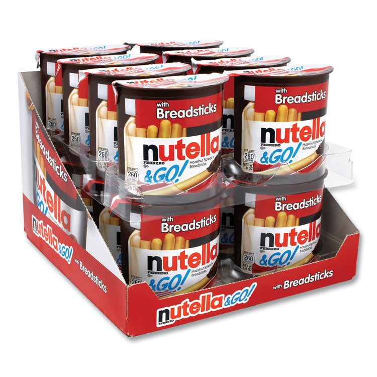 Nutella® Hazelnut Spread and Breadsticks, 1.8 oz Single-Serve Tub, 16/Pack, Ships in 1-3 Business Days (GRR22001135)