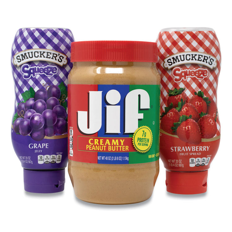 Smucker's® Peanut Butter and Jelly Bundle, (2) 40 oz Peanut Butter/(4) 20 oz Jelly, 6/Pack, Ships in 1-3 Business Days (GRR30700301) Each