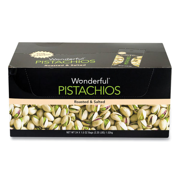 Wonderful® Roasted and Salted Pistachios, 1.5 oz Bag, 24/Pack, Ships in 1-3 Business Days (GRR22000784)