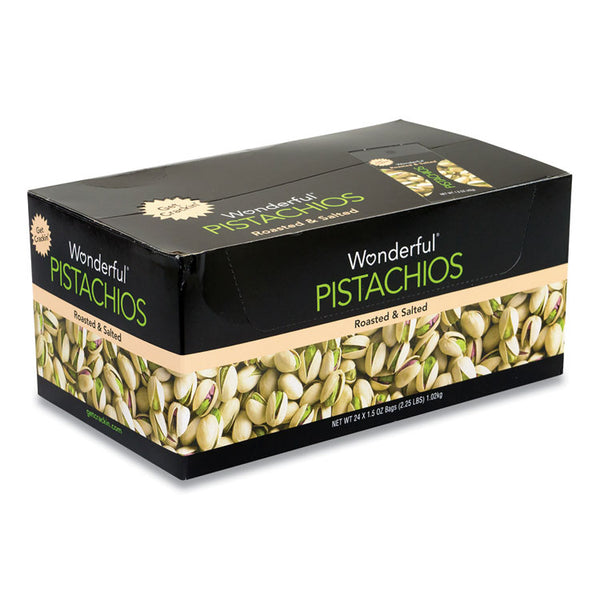 Wonderful® Roasted and Salted Pistachios, 1.5 oz Bag, 24/Pack, Ships in 1-3 Business Days (GRR22000784)