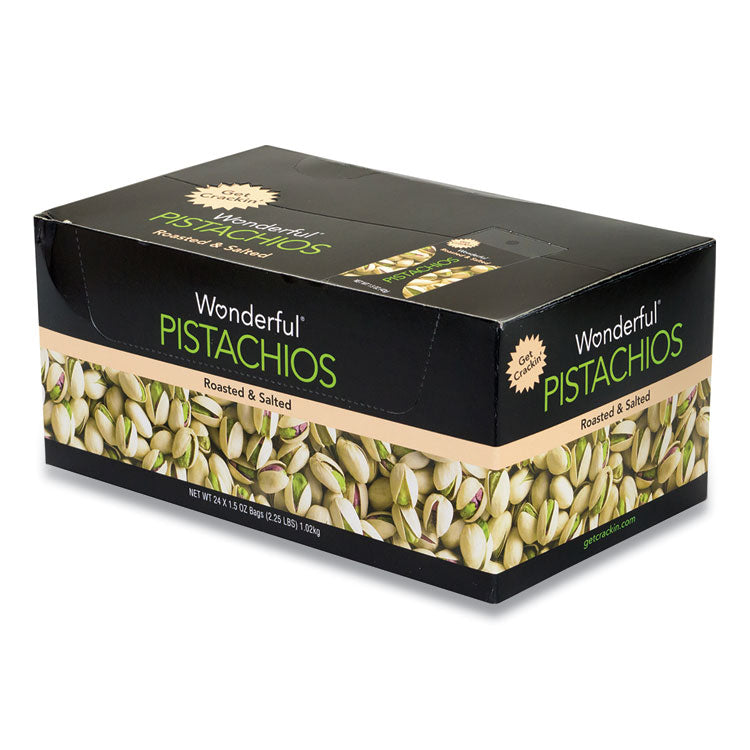 Wonderful® Roasted and Salted Pistachios, 1.5 oz Bag, 24/Pack, Ships in 1-3 Business Days (GRR22000784) Each