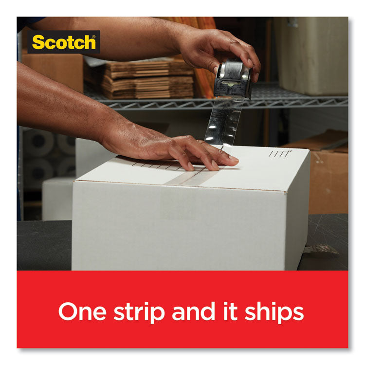 Scotch® Box Lock Shipping Packaging Tape, 3" Core, 1.88" x 54.6 yds, Clear, 6/Pack (MMM39506)