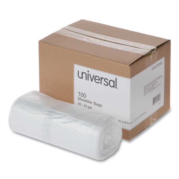 Universal® High-Density Shredder Bags, 40-45 gal Capacity, 100/Box (UNV35946)