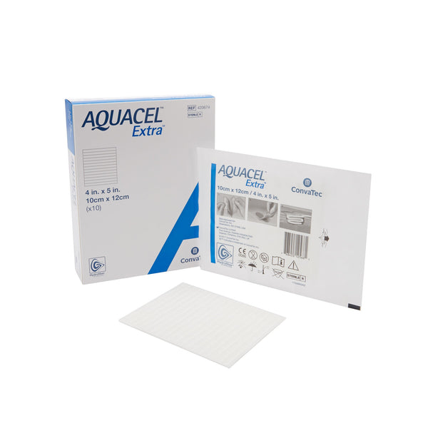 Aquacel® Extra™ Gelling Fiber Wound Dressing 4 X 5 Inch Rectangle Sterile (785799_BX) 10/BX