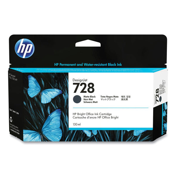 HP HP 728, (3WX25A) Matte Black Original Ink Cartridge (HEW3WX25A)