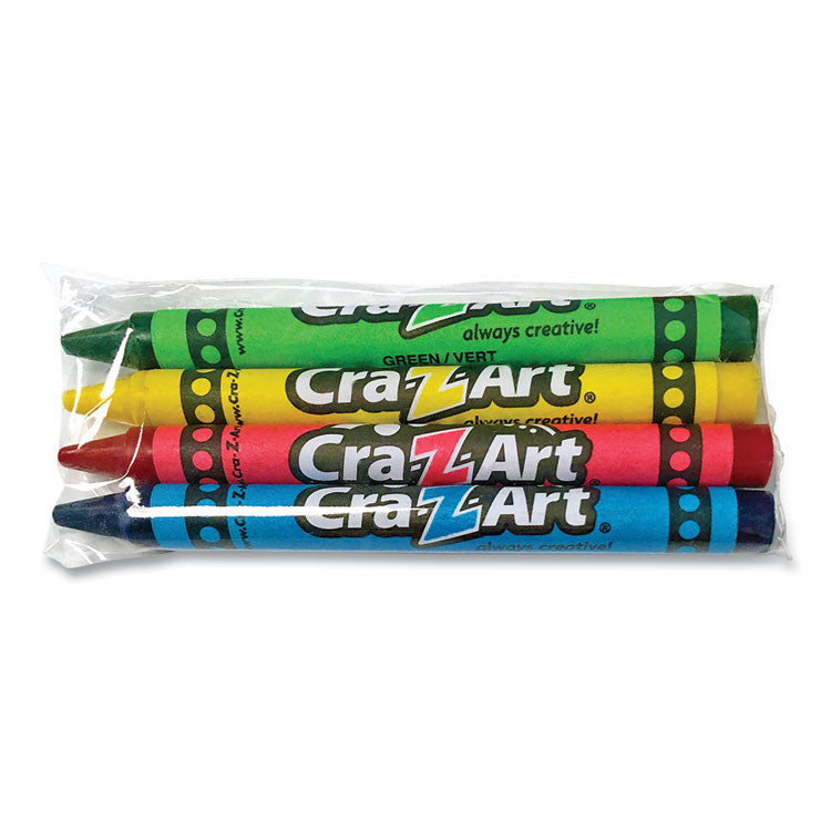 Cra-Z-Art® Washable Crayons, Assorted, 4/Pack (CZA10314200) Pack of 4