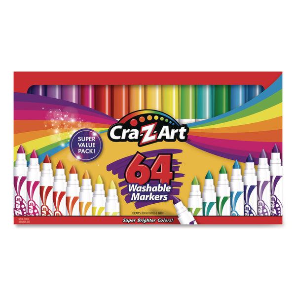 Cra-Z-Art Markers, Broadline, Washable, 64 Colors, 4Bx, Ast (CZA013424) Case of 24