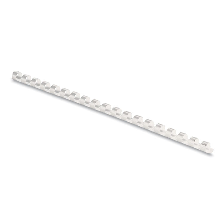 Fellowes® Plastic Comb Bindings, 1/4" Diameter, 20 Sheet Capacity, White, 100/Pack (FEL52370)